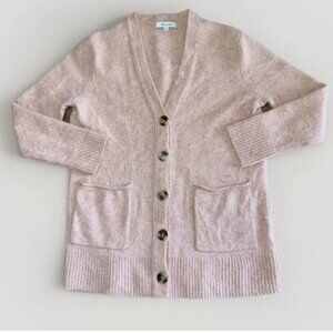 Madewell Women's Donegal Maysfield Pink Merino Wool Cardigan Sweater Size Small